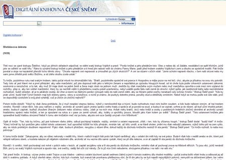 PSP ČR - 1039 - Břetislavova dekreta