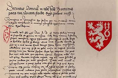 1464 - JIŘÍ Z PODĚBRAD A JEHO SMLOUVA O NASTOLENÍ MÍRU V CELÉM KŘESŤANSTVU