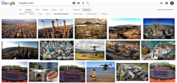 Fotografie z dronů - velká galerie na Googlu