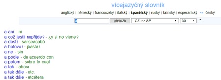 vícejazyčný slovník